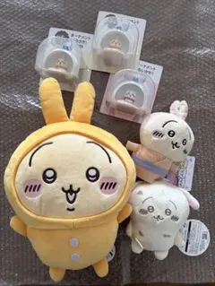 ちいかわ　エニマイくじf賞3点　うさぎパジャマビッグぬいぐるみ　討伐失敗　浴衣