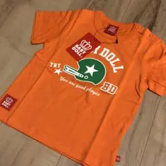 新品☆ベビードール アメフト半袖Ｔシャツ☆90 オレンジ
