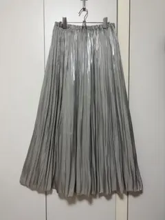 AMERICAN HOLIC シルバーグレー　プリーツロングスカートのサムネイル
