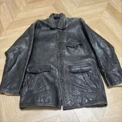 80sレザージャケット　本革　フェード　Aー2カーコート
