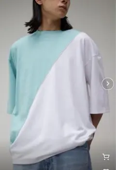 【新品未使用✨タグ付き】 AZUL ミント/ホワイト Tシャツ メンズ