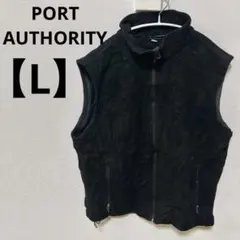 PORT AUTHORITY 【L】ゆったりサイズ　ブラックフリースベスト