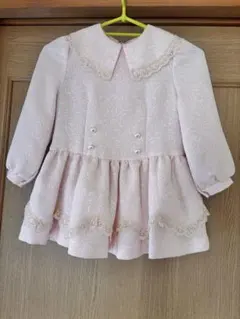 子供服　女の子　ピンクフリルレース ワンピース110