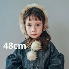 softcheese ファーハット　キャメル　BEIGE系MIXカラー 48cm