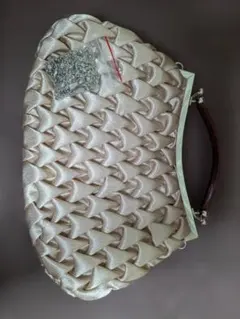 サテン編み込みデザインパーティーバッグ
