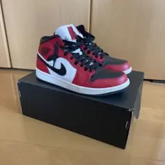 NIKE AIR JORDAN 1 MID CHICAGO BLACK TOE