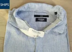 ★SHIPS: Herdmans カプリシャツ 七分袖 リネン 麻 サイズL