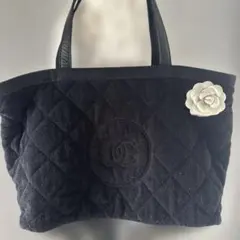 Chanel ブラック キルティング トートバッグ