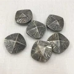 艶消しシルバー 傘みたいなデザイン (大6個)昭和レトロ☆