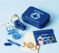 リンネル5月号 付録のみ　パペットスンスン 便利な缶ケース入り ミニ 文具セット