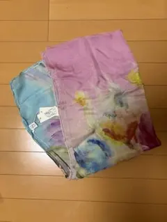【新品未使用】シルク 花柄 スカーフ