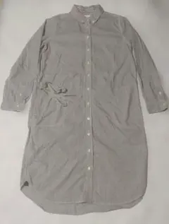 niko and ... ストライプ　シンプルシャツドレス