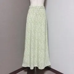 アパートバイローリーズ 花柄 ロング スカート グリーン オフホワイト