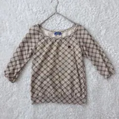BURBERRYBLUE LABEL✨お洒落✨七分袖カットソー✨38✨ - メルカリ