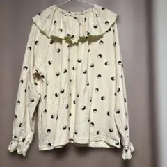 マーキーズ 陰陽模様 フリル長袖トップス