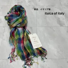 新品 イタリア製 イタルカオブイタリー ストール マフラー ショール 麻 リネン