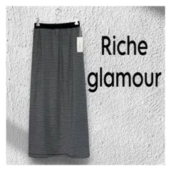 新品 Riche glamour リブボーダーカットタイトスカートのサムネイル