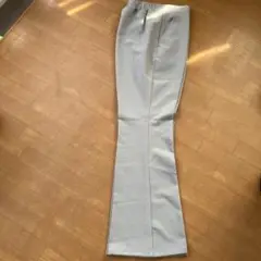 GU ライトグレー スラックス　Ｌ　レディース