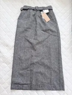 body dressing タイトスカート グレー ベルト付きのサムネイル
