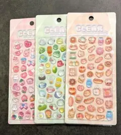 クリアぷくぷくキャンディシール　3種セット　吉田産業