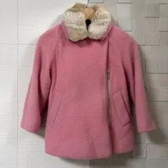 ファミリア コート ファー付き ピンク 120