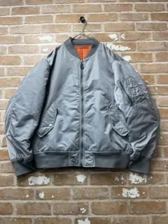 MA-1 フライトジャケット　シルバー　ミリタリージャケット　アウター　y2k