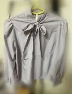 GRLボウタイブラウス ラベンダー