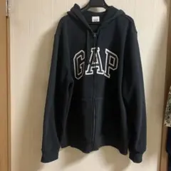 GAP ジップアップパーカー ブラック