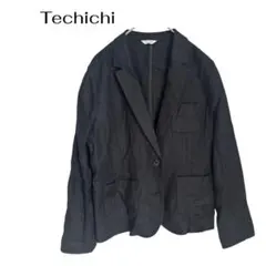 Techichiテチチ　襟付きジャケット　長袖　前ポケット　ビジネスフォーマルのサムネイル