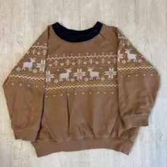 ベルメゾン　mitete 裏気スウェットシャツ　90