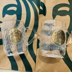 スターバックス　ホリデー2025耐熱グラスマグメダル355ml ２点セット