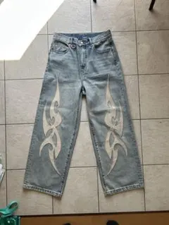 サプライヤー トライバル柄デニムパンツ