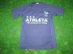 アスレタ　ロゴ半袖プラシャツ　レディースS　ネイビー