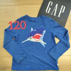 GAP キッズ 長袖Tシャツ 120cm シャーク スパンコール