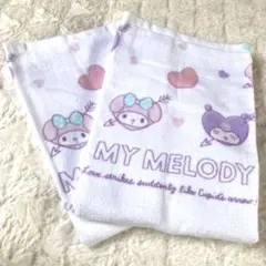 マイメロディ クロミ フェイスタオル 2枚組