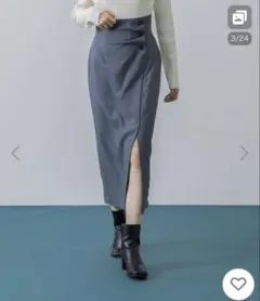スカート ボタンディテールスカート
