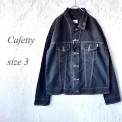新品 Cafetty デニムジャケット サイズ3 黒 ジージャン 羽織 1017