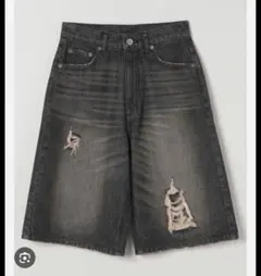 JEANASIS ジーナシス ダメージ加工 ハーフパンツ ダークグレー