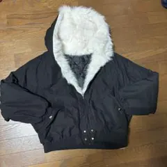 ファージャケット 黒 短丈 y2k 平成系 お兄系