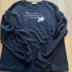 mezzo piano 黒 長袖Tシャツ