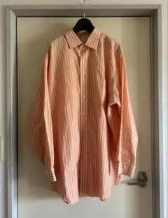 ブルックスブラザーズ　長袖シャツ　ストライプ　ブライトオレンジ