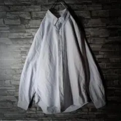 定番アイビー☆ラルフローレン オックスフォードBDシャツ ストライプ L相当