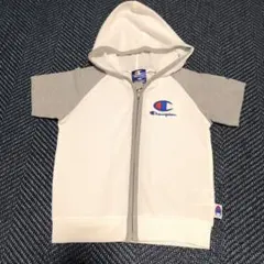 新品未使用　Champion 半袖ジップアップパーカー 100cm