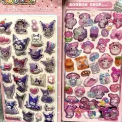 夜光！ぷくぷくシールセット　クロミandマイメロ
