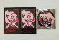 ハズビンホテル アニメイトカフェ チェリーボム 箔押しカード 缶バッジA