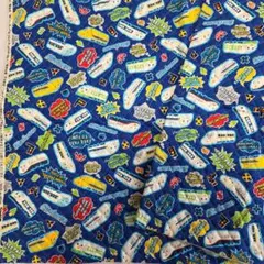 3-① レア柄。新幹線柄 キルティング生地 50㎝