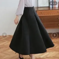 美品✨ルイルエブティック ボンディング フレアワンピース ロング ブラック Mのサムネイル
