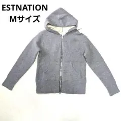 ESTNATION エストネーション ニットパーカー フード ジップアップウールのサムネイル