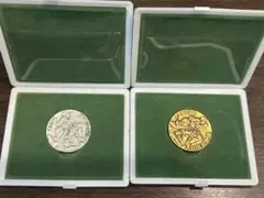 1964年 東京オリンピック 記念メダル 銀銅2種セットのサムネイル