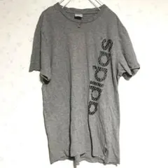 adidas neo アディダス グレー Tシャツ Lスポーツ ロゴ入り　ラメ